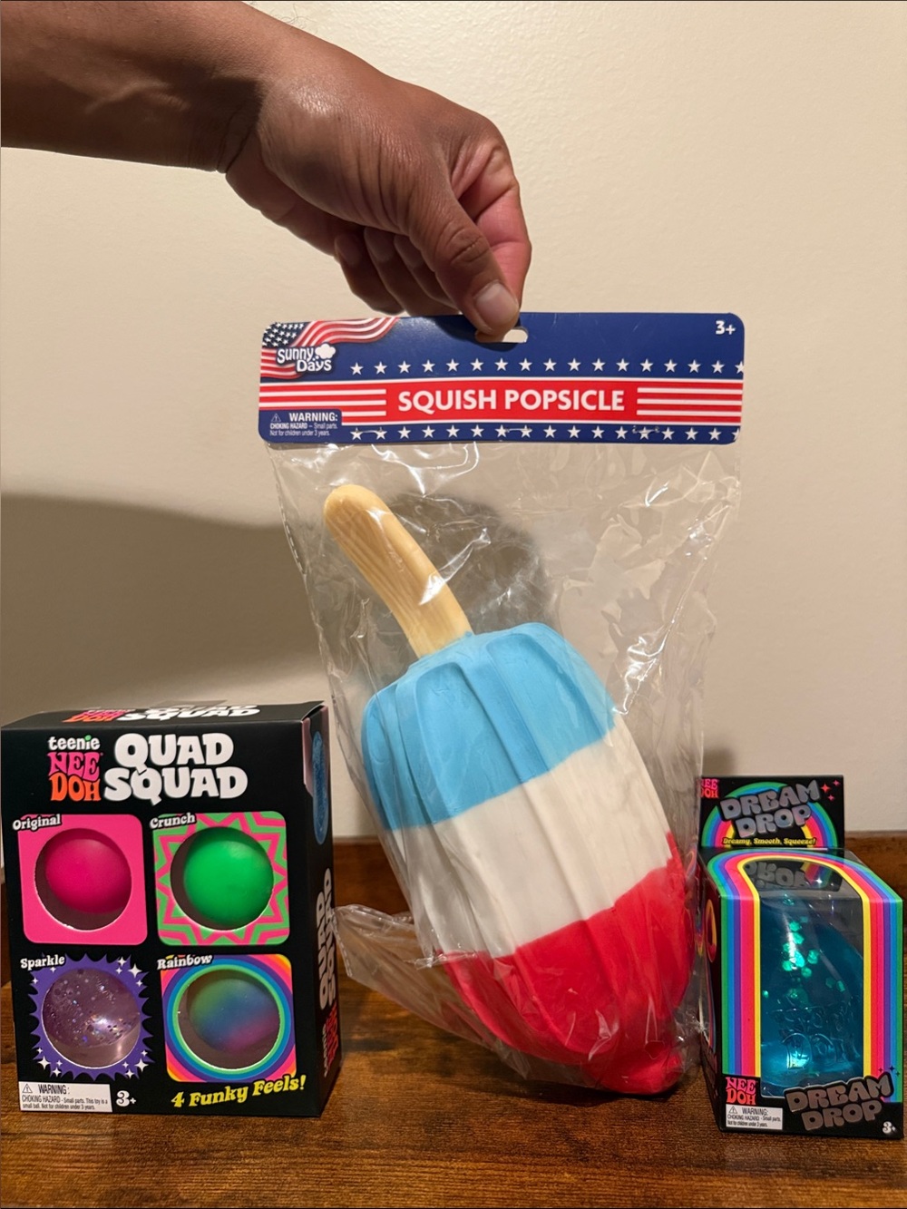 Needoh Quad Squad, Needoh Dream Drop Blue, Sunny Days soft squishy popsicle NIB